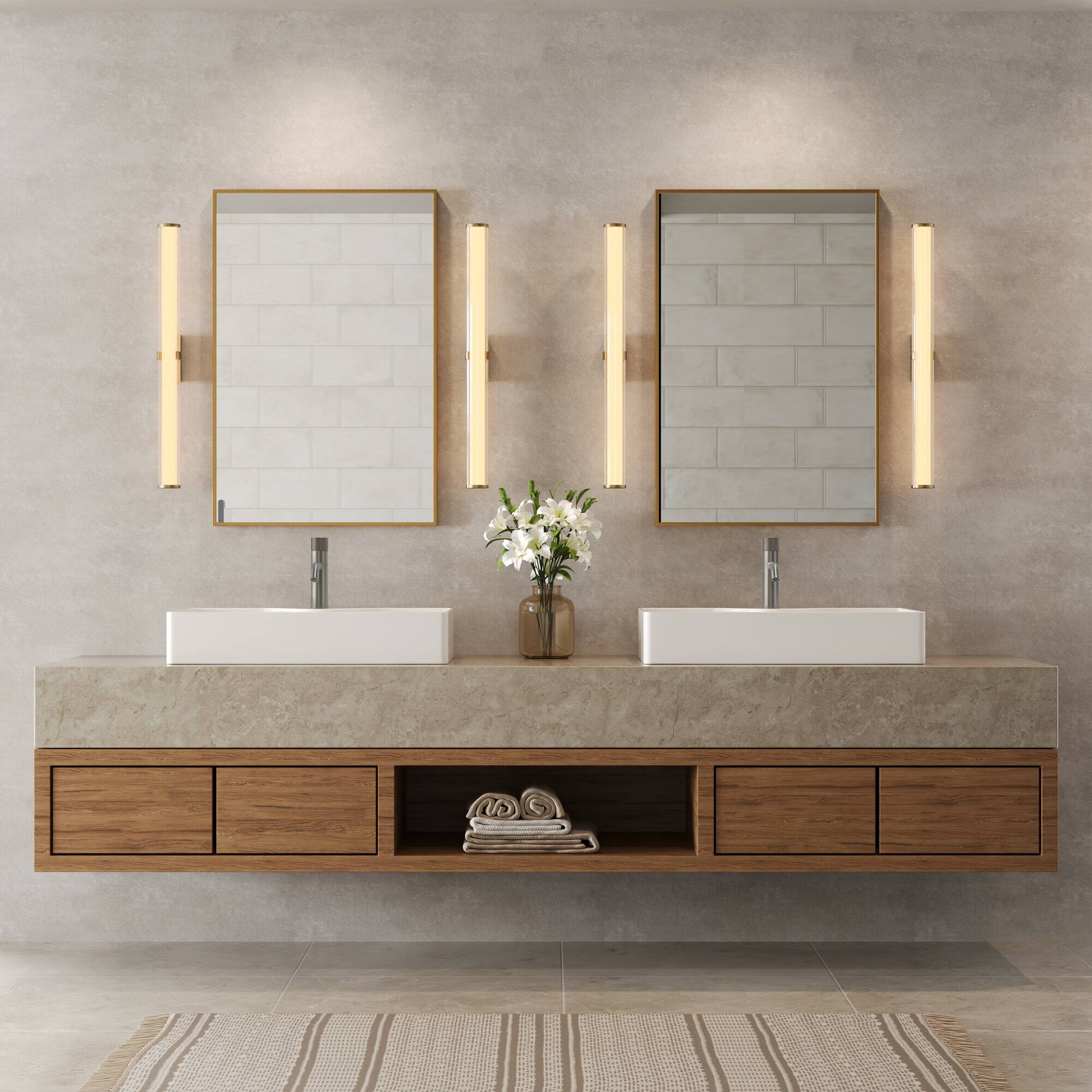 Angle. GRANDJOY - Low-Arc Single Handle Bathroom Sink Faucet with Knurled Texture and Pop-Up Drain Assembly - Brushed Nickel.