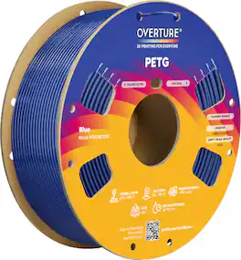 Overture - 1.75 mm PETG 3D Printer Filament - Blue