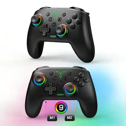 Front. Kitcheniva - 2Pcs Wireless Switch Controller For Switch Controller/Swicth 2(2025)/Switch OLED - Black.