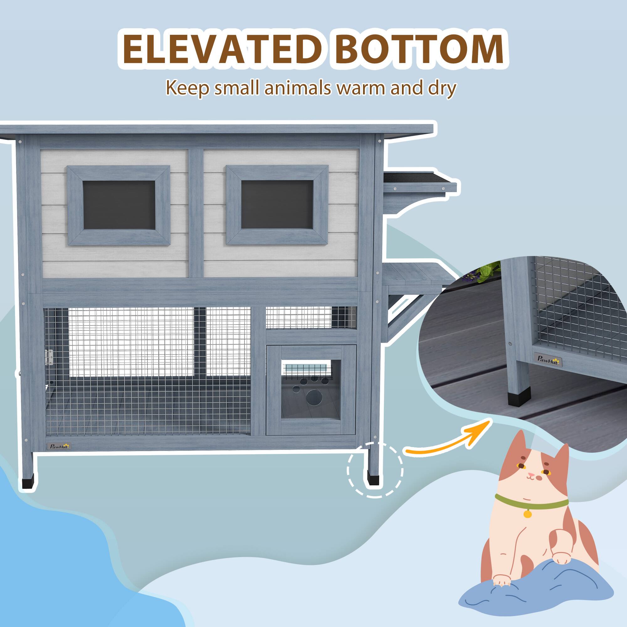 ELEVATED BOTTOM  
Keep small animals warm and dry