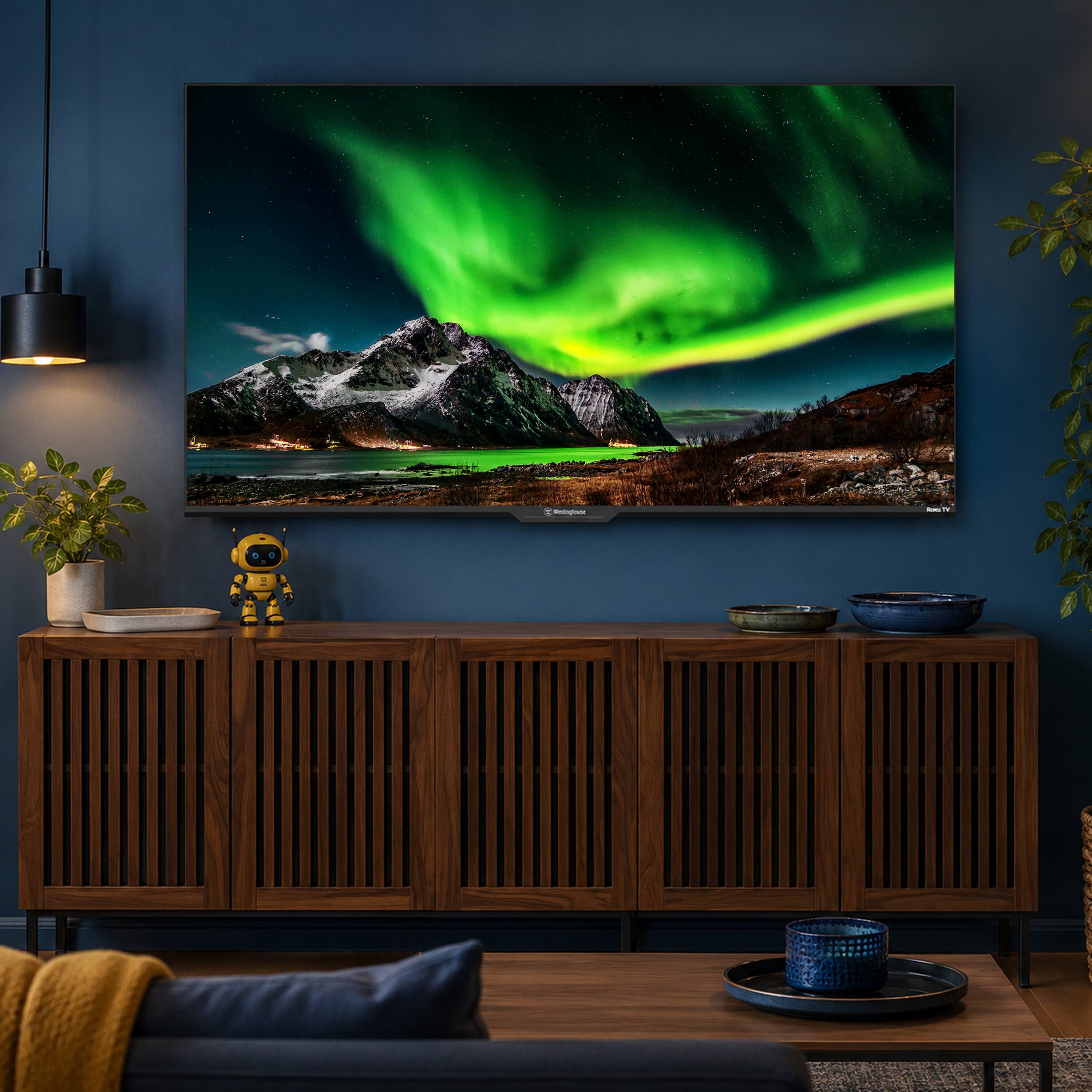 Alt View 8. Westinghouse - 55 inch Mini-LED 4K Roku TV, 144Hz, VRR/ALLM, QLED, Dolby Vision, Local Dimming, AirPlay 2 - BLACK.