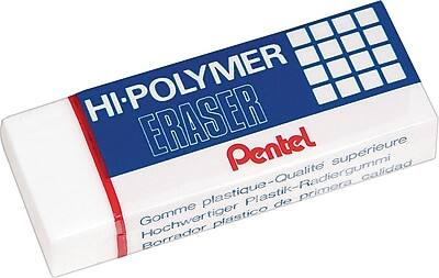 HI-POLYMER ERASER  
Pentel  

Gomme plastique - Qualité supérieure  
Hochwertiger Plastik-Radiergummi  
Borrador plástico de primera calidad