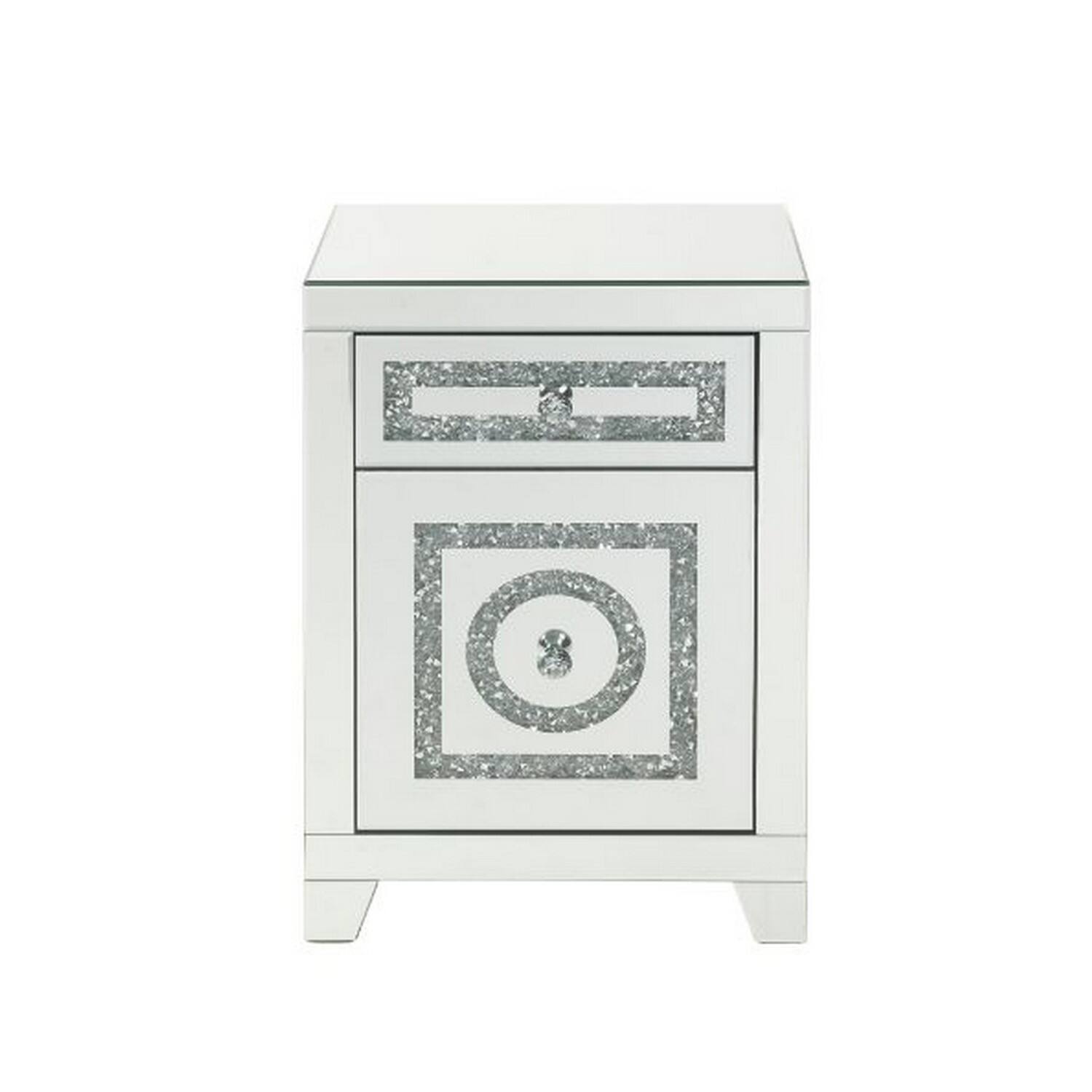Alt View 1. Manhattan Lane - Accent Table with 2 Storage Drawers and Safety Top Feature - White.