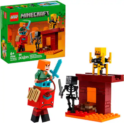 PH MRE | E00 LEGO MINECRAFT | 6+ 99 Building Toy 21266 Jouet de construction pcs/pzs para Construir The Nether Juguete Lava Battle