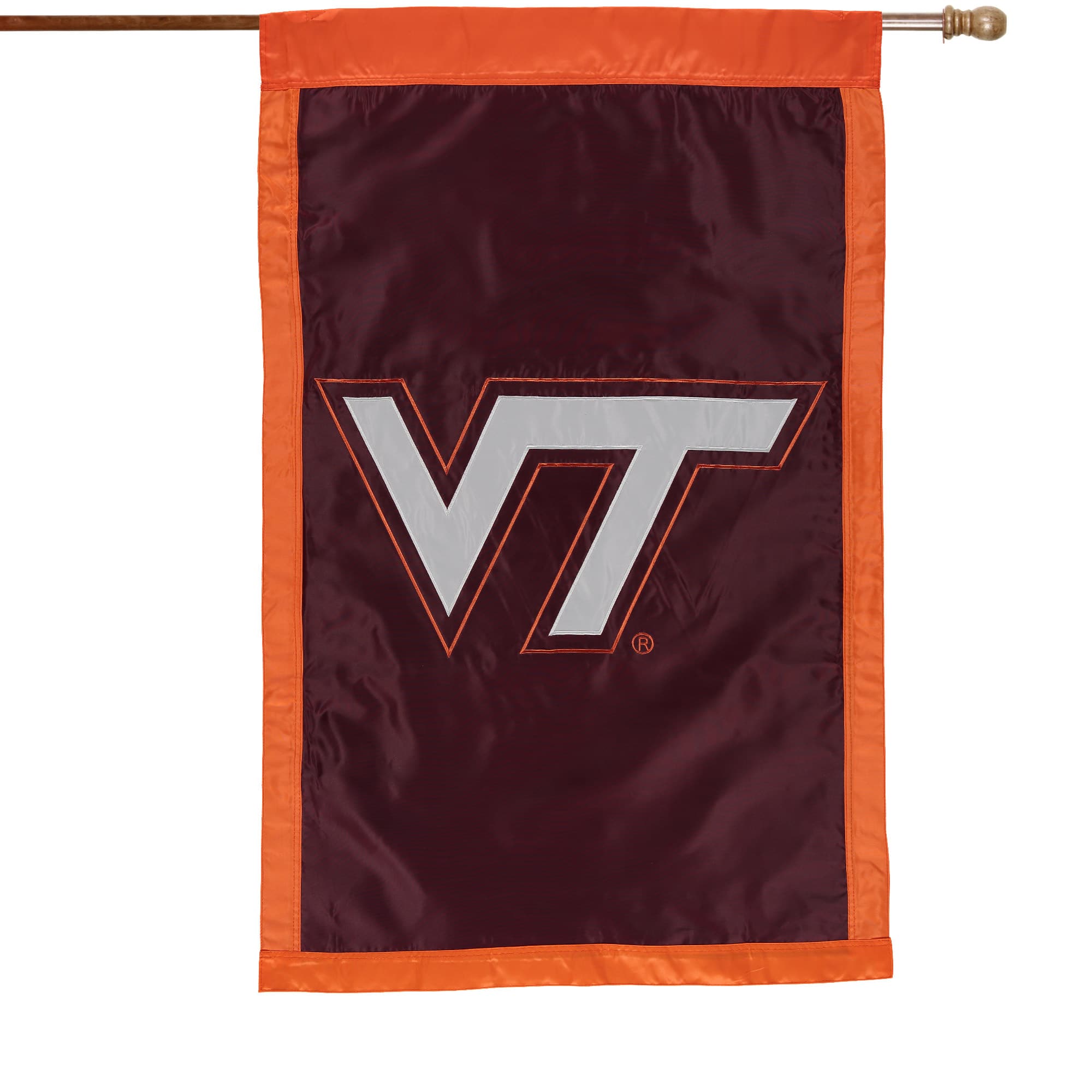 Evergreen Enterprises - Virginia Tech Hokies 28'' x 44'' Team Logo Applique Flag - Maroon