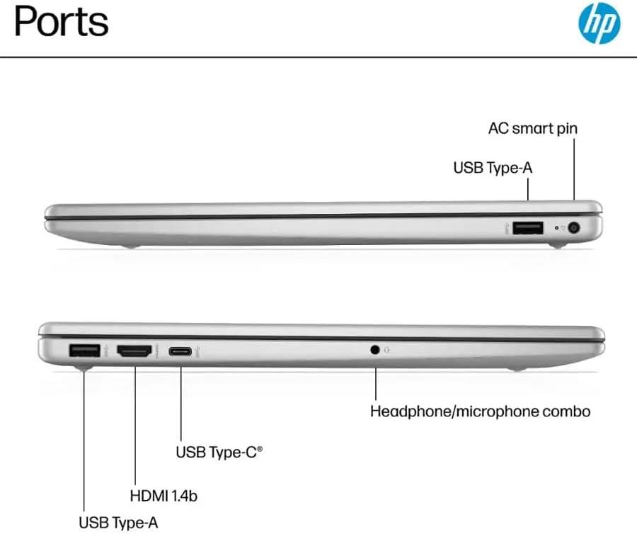 Ports

- AC smart pin
- USB Type-A
- Headphone/microphone combo
- USB Type-C
- HDMI 1.4b
- USB Type-A