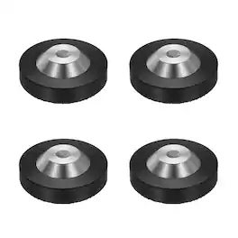 Unique Bargains - 4pcs Speaker Isolation Feet, 39x13mm Stainless Steel Shock Absorption Pad for Amplifier Audio - Black