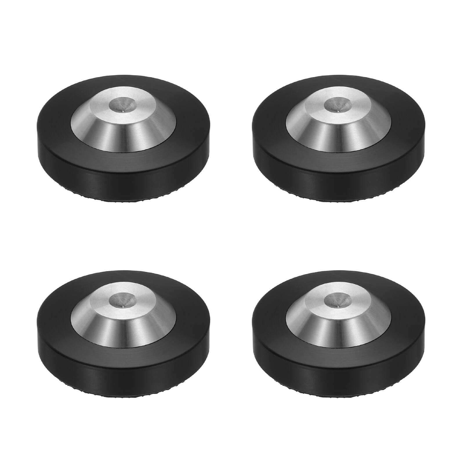 Front. Unique Bargains - 4pcs Speaker Isolation Feet, 39x13mm Stainless Steel Shock Absorption Pad for Amplifier Audio - Black.