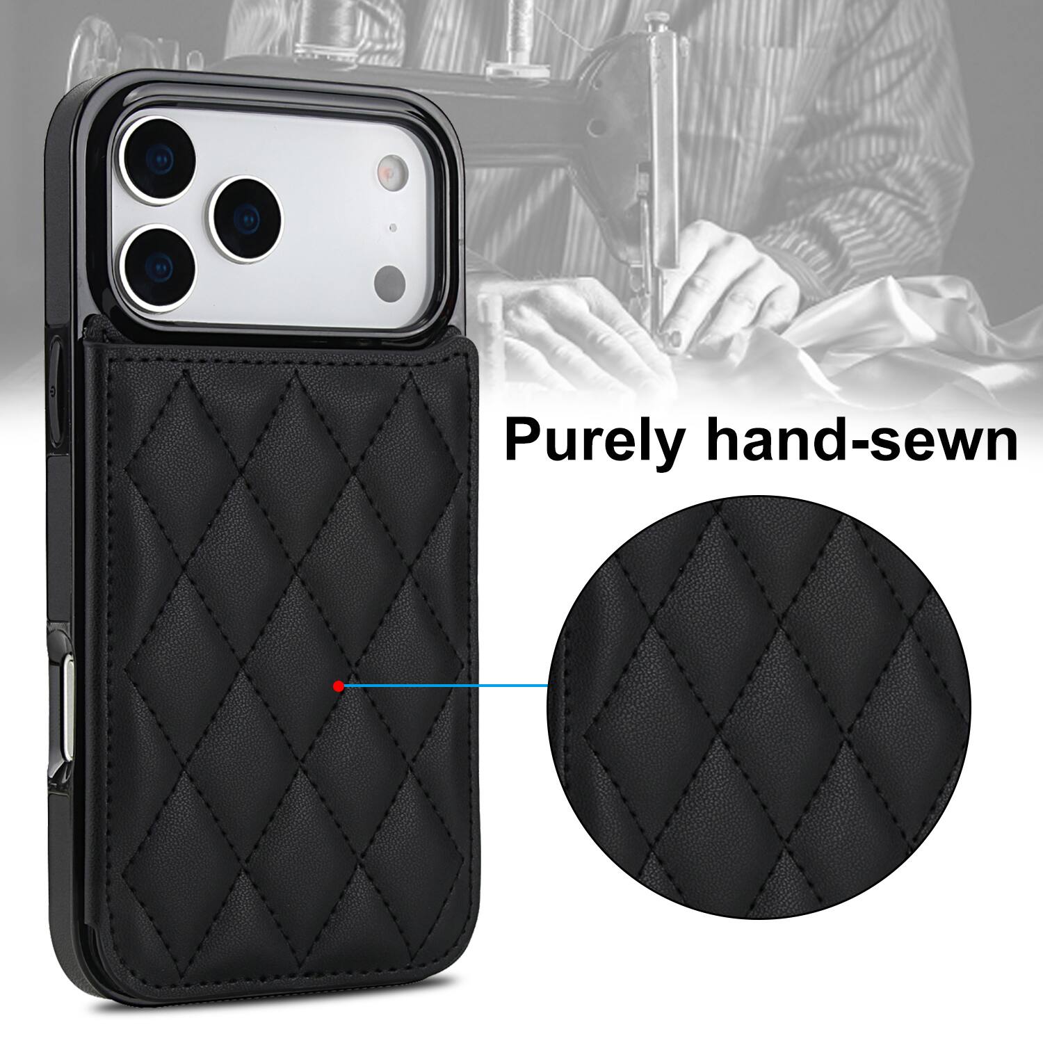 Purely hand-sewn