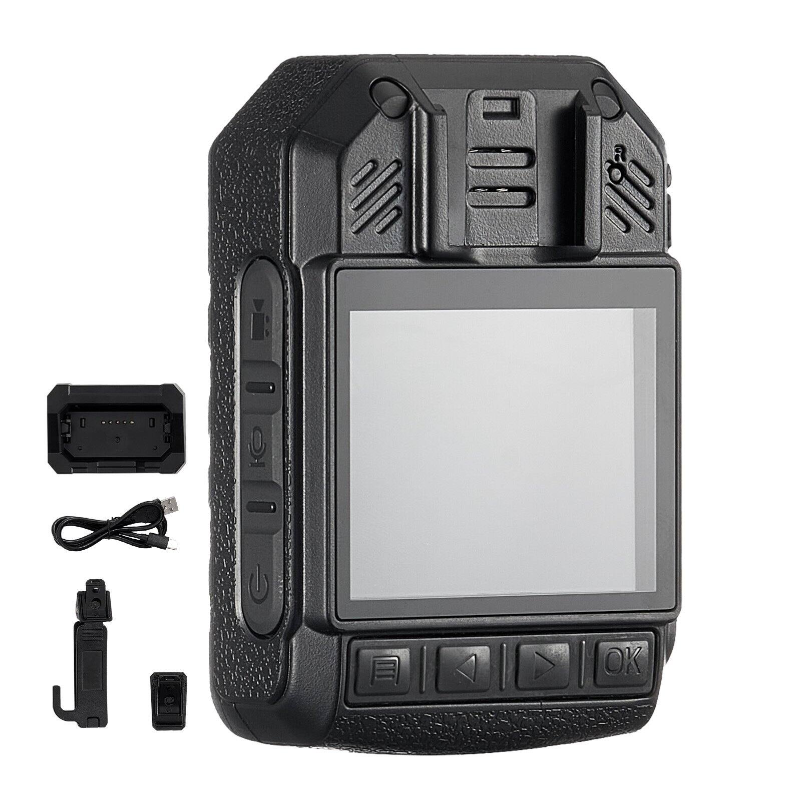 Alt View 8. Glintex - Police Body Camera 1440P HD, 128GB, Audio Video Recording, Night Vision, Waterproof, GPS, 2.0'' LCD.
