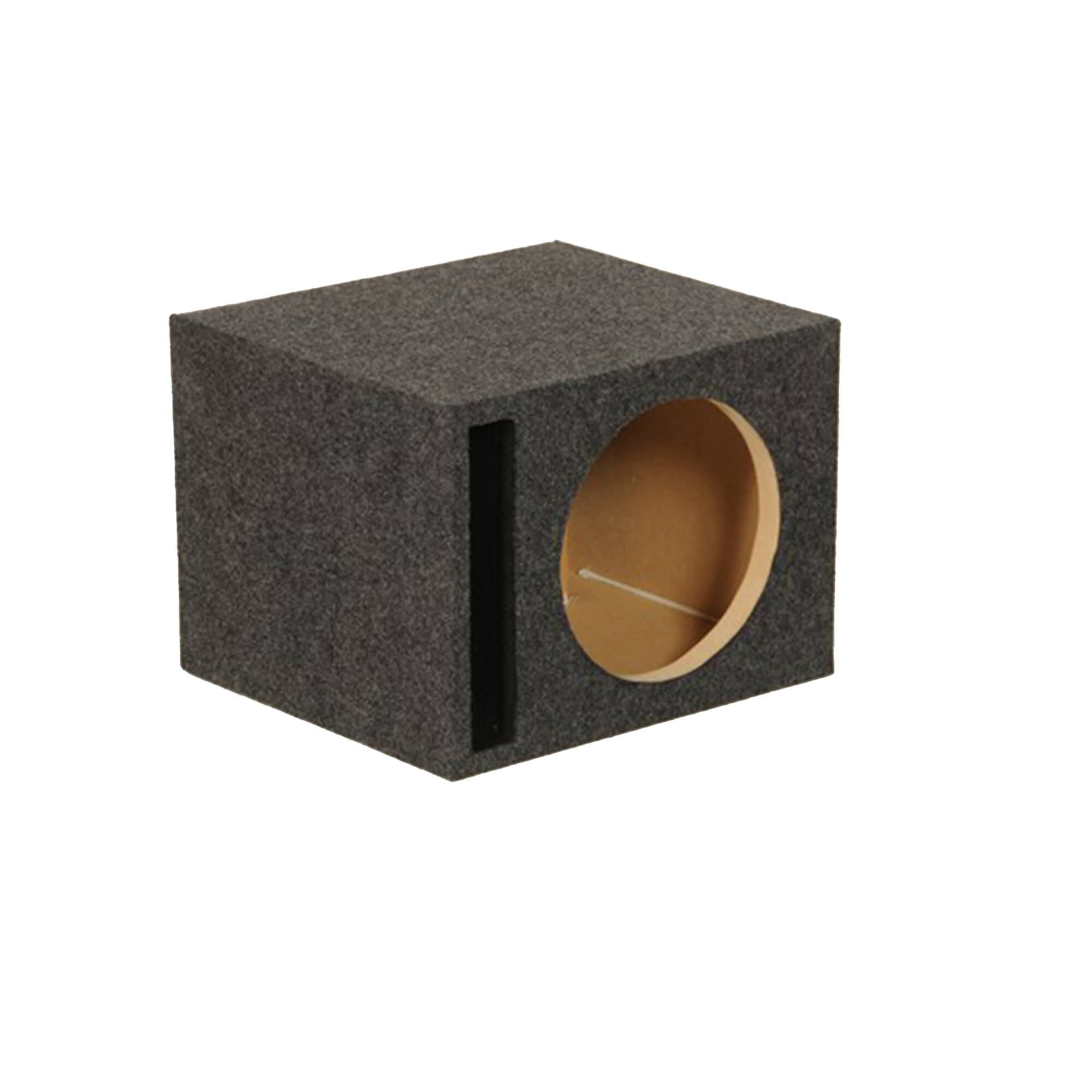 Alt View 2. QPower - Q Power Single 12-Inch Vented Heavy Duty Subwoofer Enclosure, Charcoal Grey - CHARCOAL GREY.