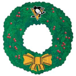 Fan Creations - Pittsburgh Penguins 16'' Team Wreath Sign - Green