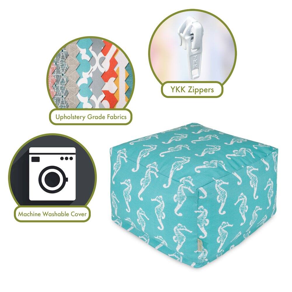 - Upholstery Grade Fabrics
- YKK Zippers
- Machine Washable Cover