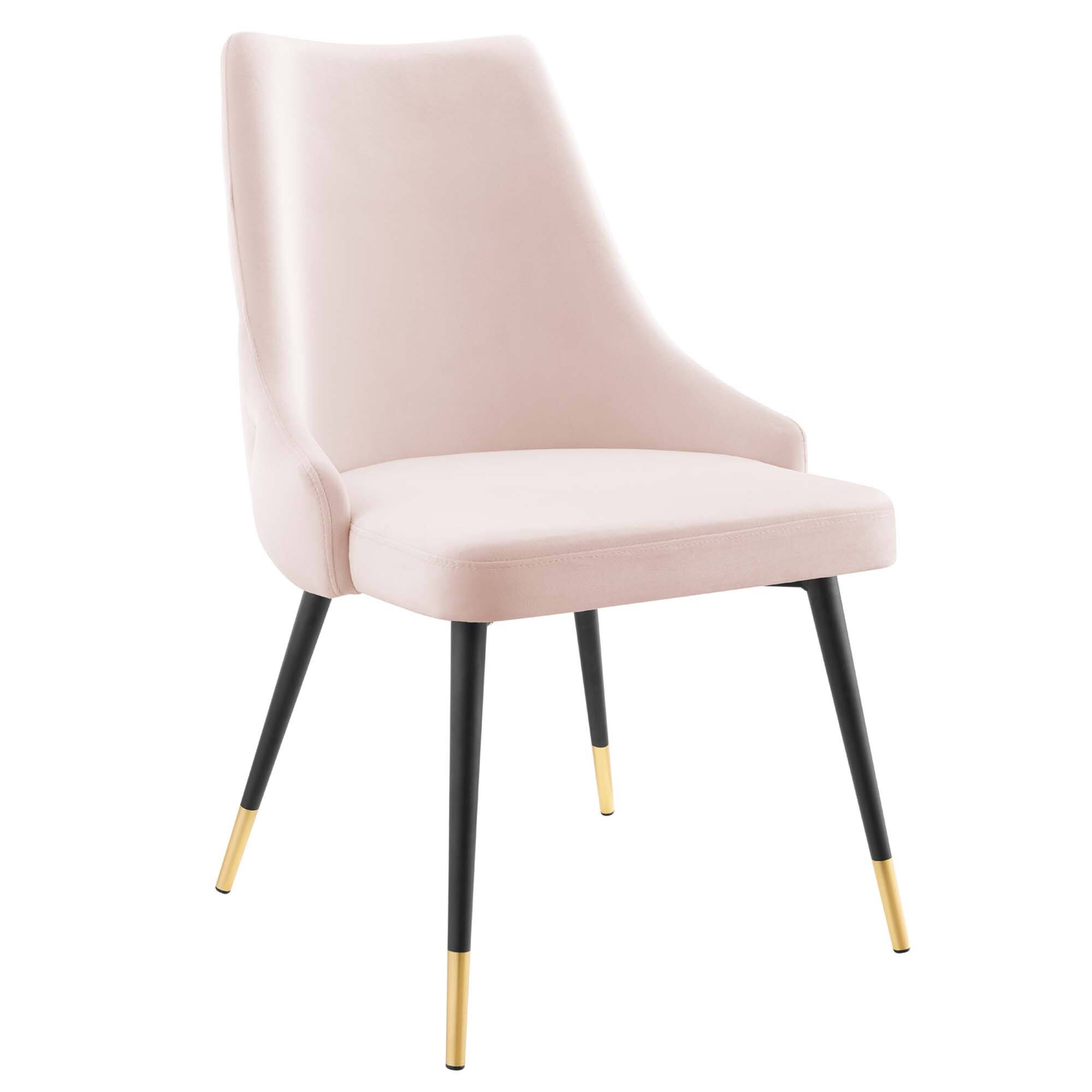 Angle. Modway - Adorn Tufted Performance Velvet Dining Side Chair by Modway - Pink.