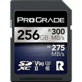 Prograde Digital - Iridium UHS-II V90 SDXC Memory Card - 256GB, Card Only