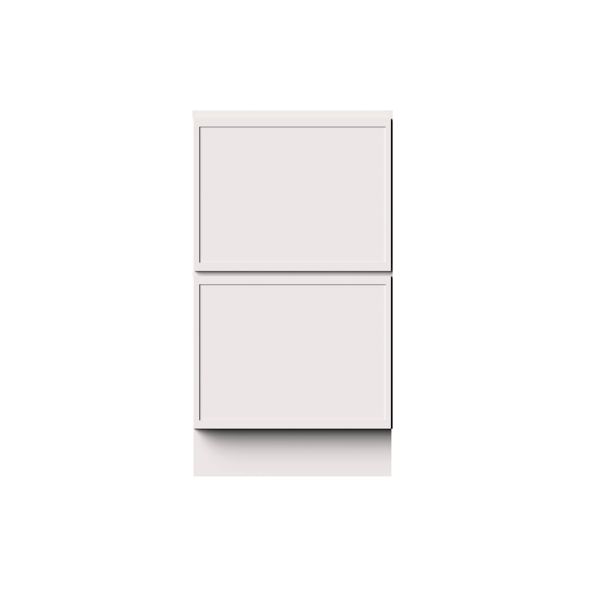 Alt View 1. Boyel Living - 30-in W x 34.5-in H x 24-in D Slim Shaker RTA Kitchen 2-Drawer Base Cabinet with Soft-Close Drawers - Snow White.