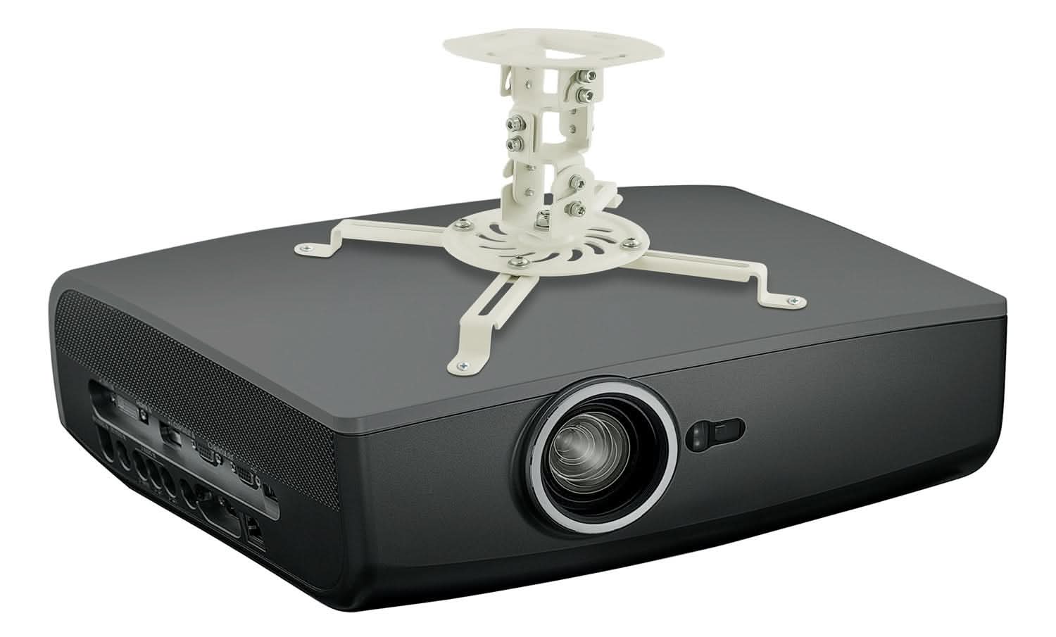 Angle. Mount-It! - Universal Projector Ceiling Mount with Full Motion and Quick-Release System for Most Projectors, White - White.