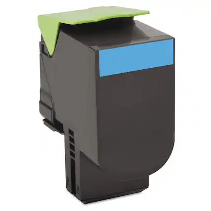 Front. Lexmark - 80C1XC0 4000 Page-Yield Return Program Toner - Cyan - Cyan.