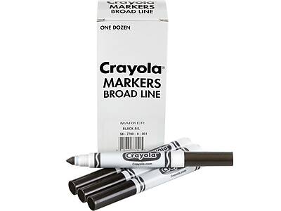Crayola Markers Broad Line  
One Dozen  

Crayola Markers Broad Line  

Marker: Black/Black  
5a-7300-8-051  

Crayola.com