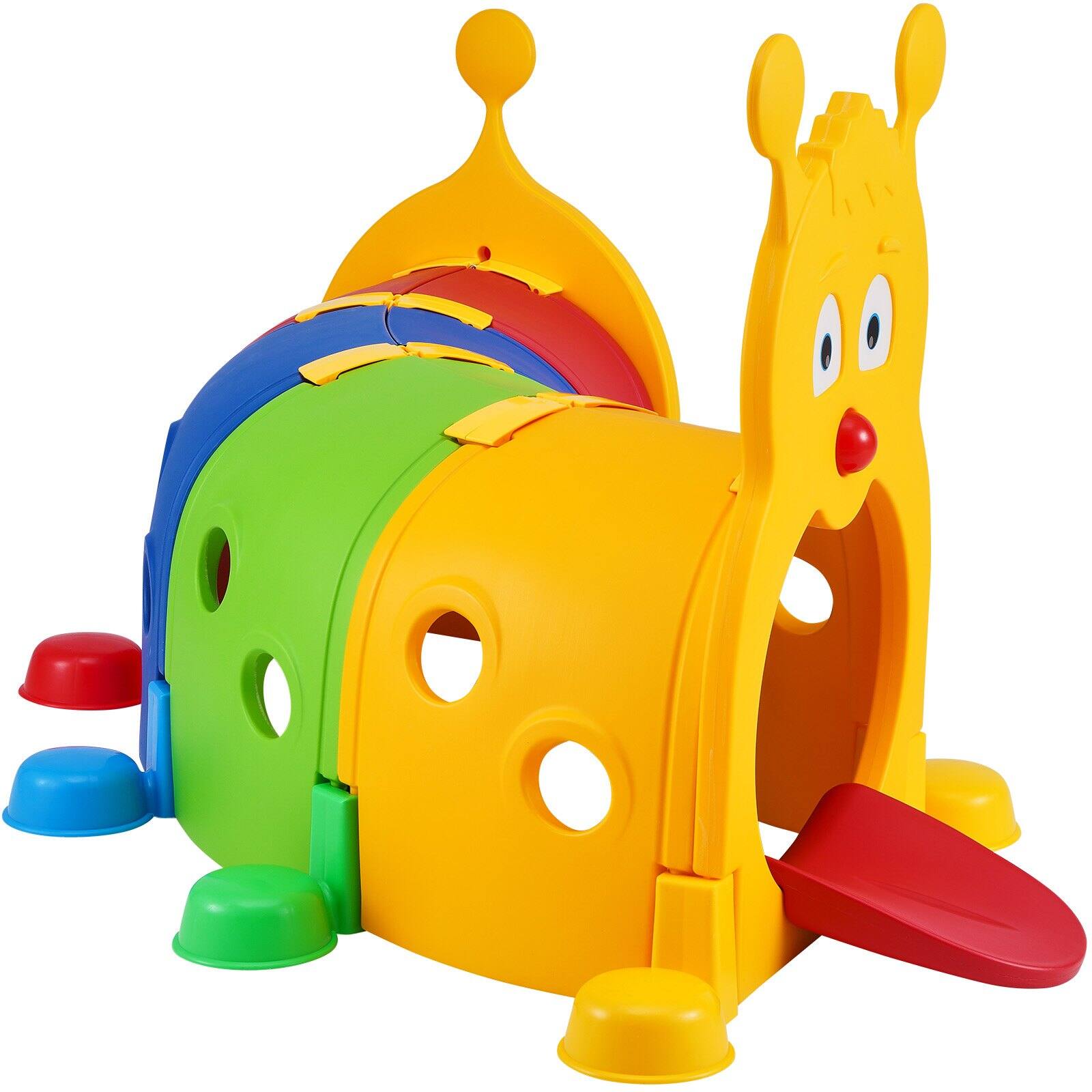 Alt View 8. Glintex - Caterpillar Tunnel for Kid, 4-Section Crawl Through Play Equipment for Toddlers Indoor Outdoor, Preschool Playground Toy.