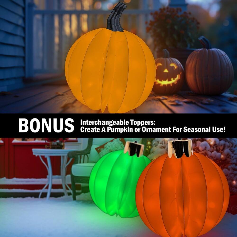 BONUS  
Interchangeable Toppers: Create A Pumpkin or Ornament For Seasonal Use!
