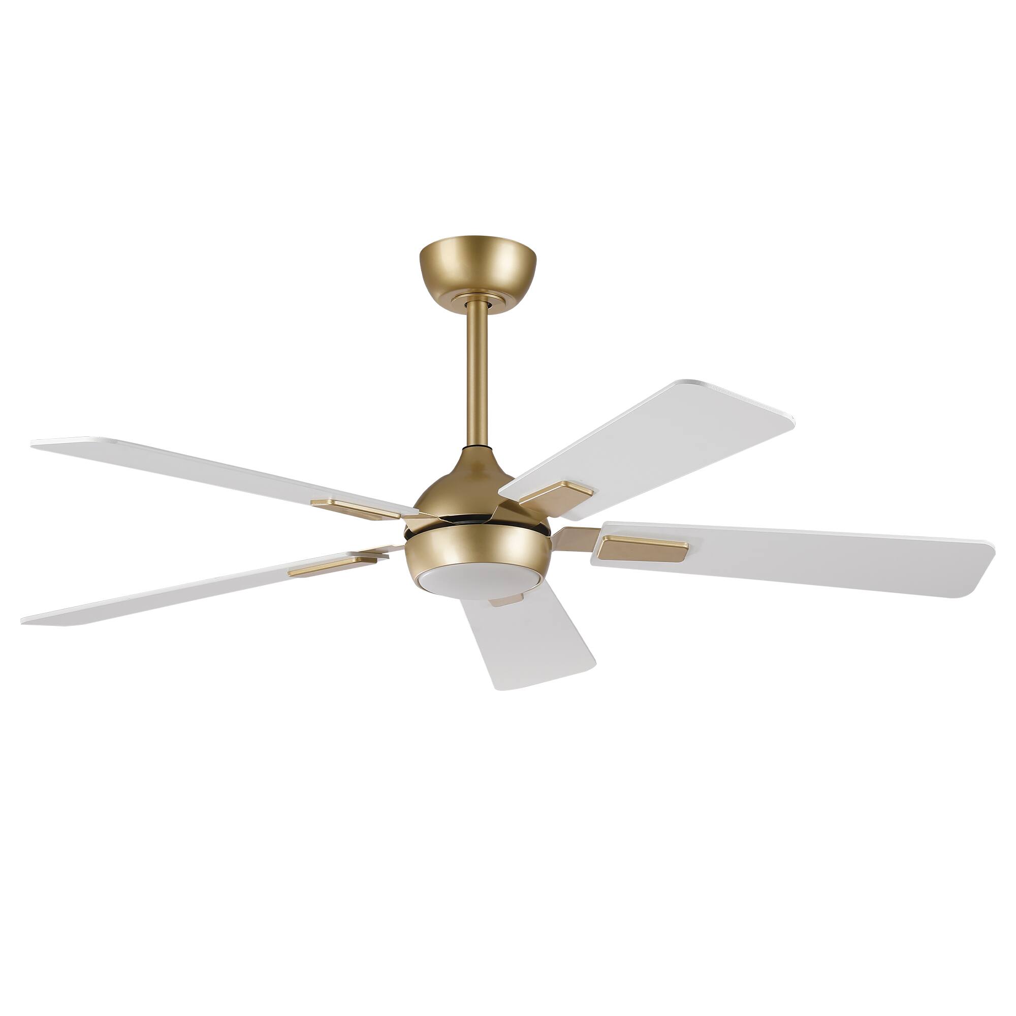 Alt View 4. Vaczon - Vaczon 52" Modern Smart Gold Ceiling Fan with LED Light and Remote, APP Control - Gold.
