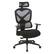 Angle. OSP Home Furnishings - Mesh High Back Manager's Chair with Headrest and Self-Adjusting Lumbar Support and Adjutable Arms - Black.