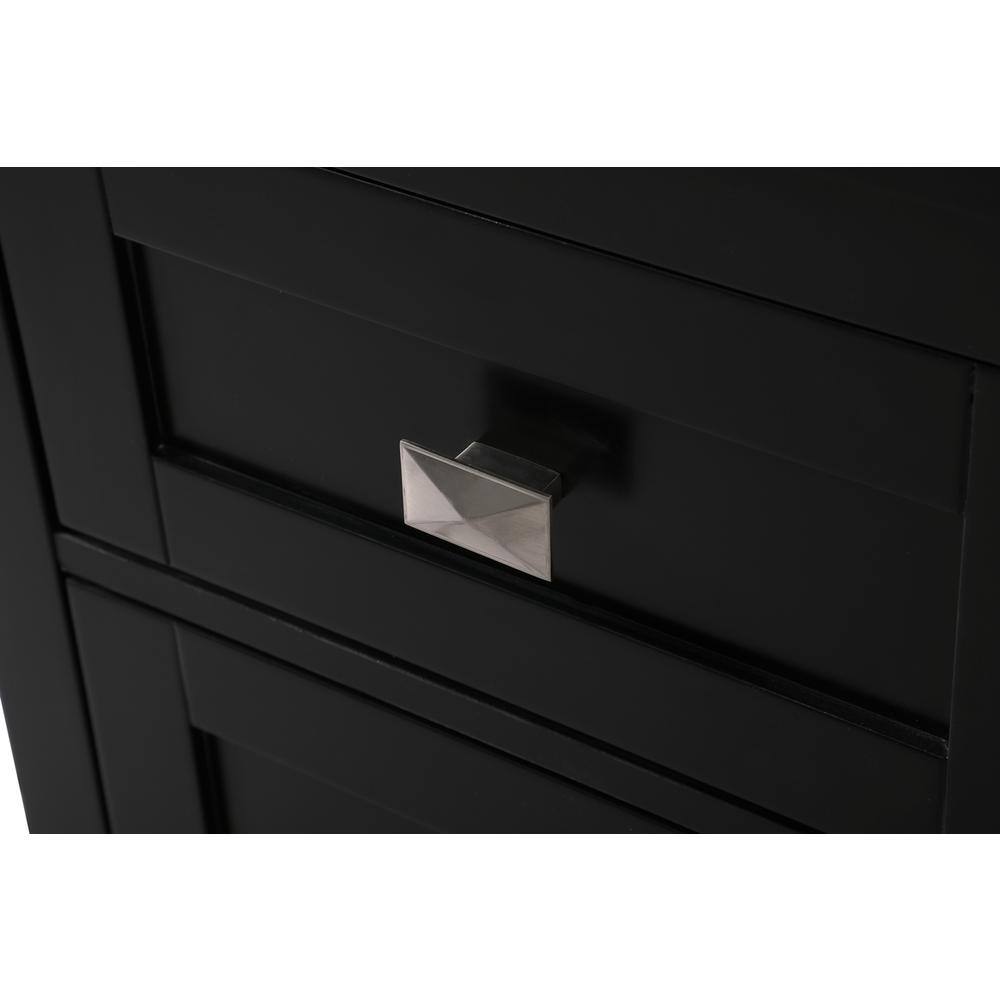 Alt View 10. Elegant Kitchen and Bath - 18 Inch Wide Bathroom Storage Freedstanding Cabinet In Black - Black.