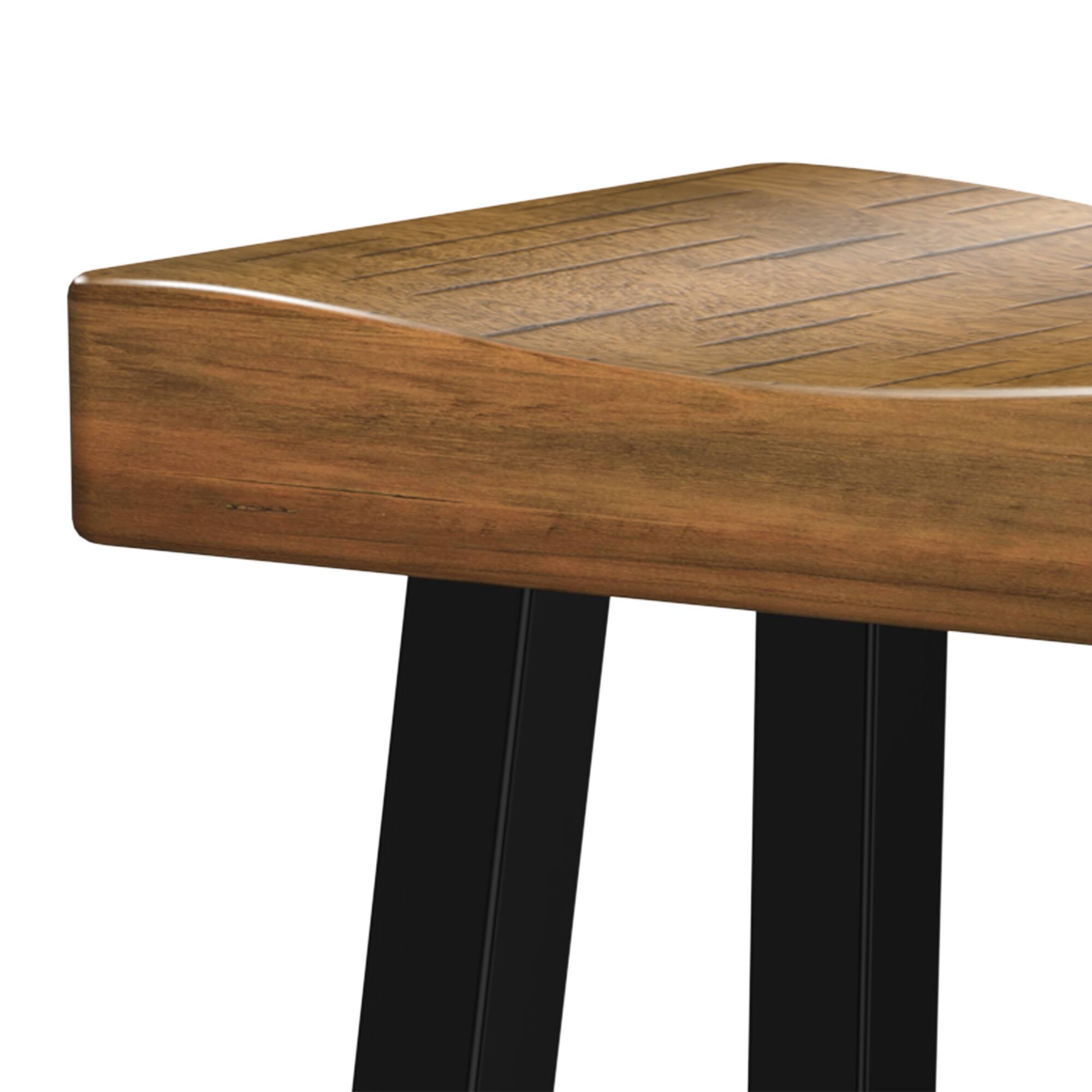 Alt View 6. Vaczon - 2-Piece Counter Height Bar Stools, Barstools for Kitchen Island Counter, Solid Wood Frame - Black.