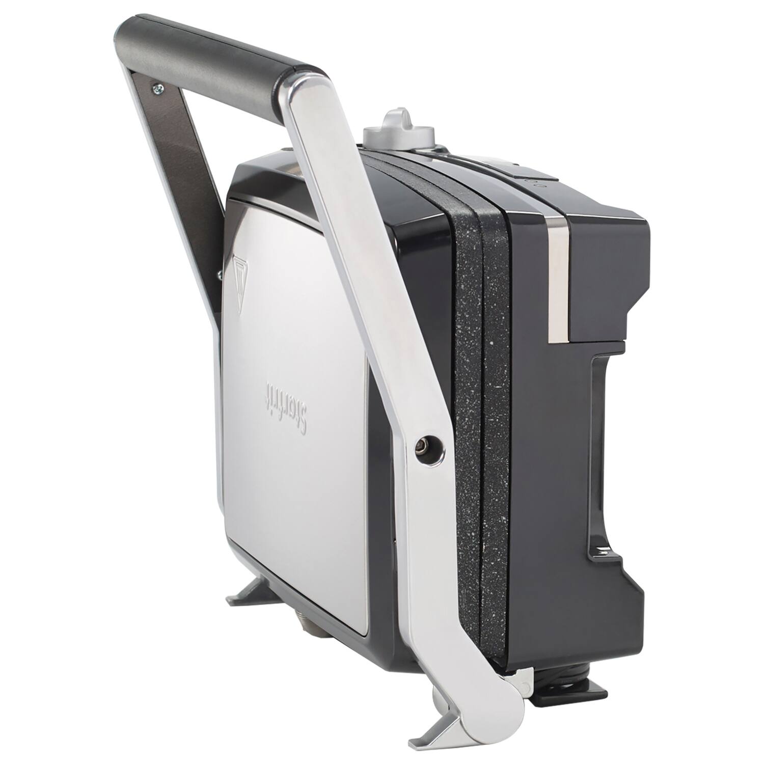 Alt View 2. Starfrit - Starfrit 024505-002-0000 The Rock 1,500-watt Panini Maker With Reversible Plates - gray.