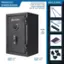 Product Dimensions:
Outer: 13.78" x 16.93" x 26"
Inner: 9.45" x 15.2" x 24.25"

Barska Emergency Keys (x2):
Outer: 26"
Inner: 24.25"

Mounting Hardware:
Outer: 16.93"
Inner: 15.2"

AA Batteries (x4):
Outer: 13.78"
Inner: 9.45"

Shelves (x2) & Shelf Clips (x8):
Outer: 13.78" x 16.93" x 26"
Inner: 9.45" x 15.2" x 24.25"