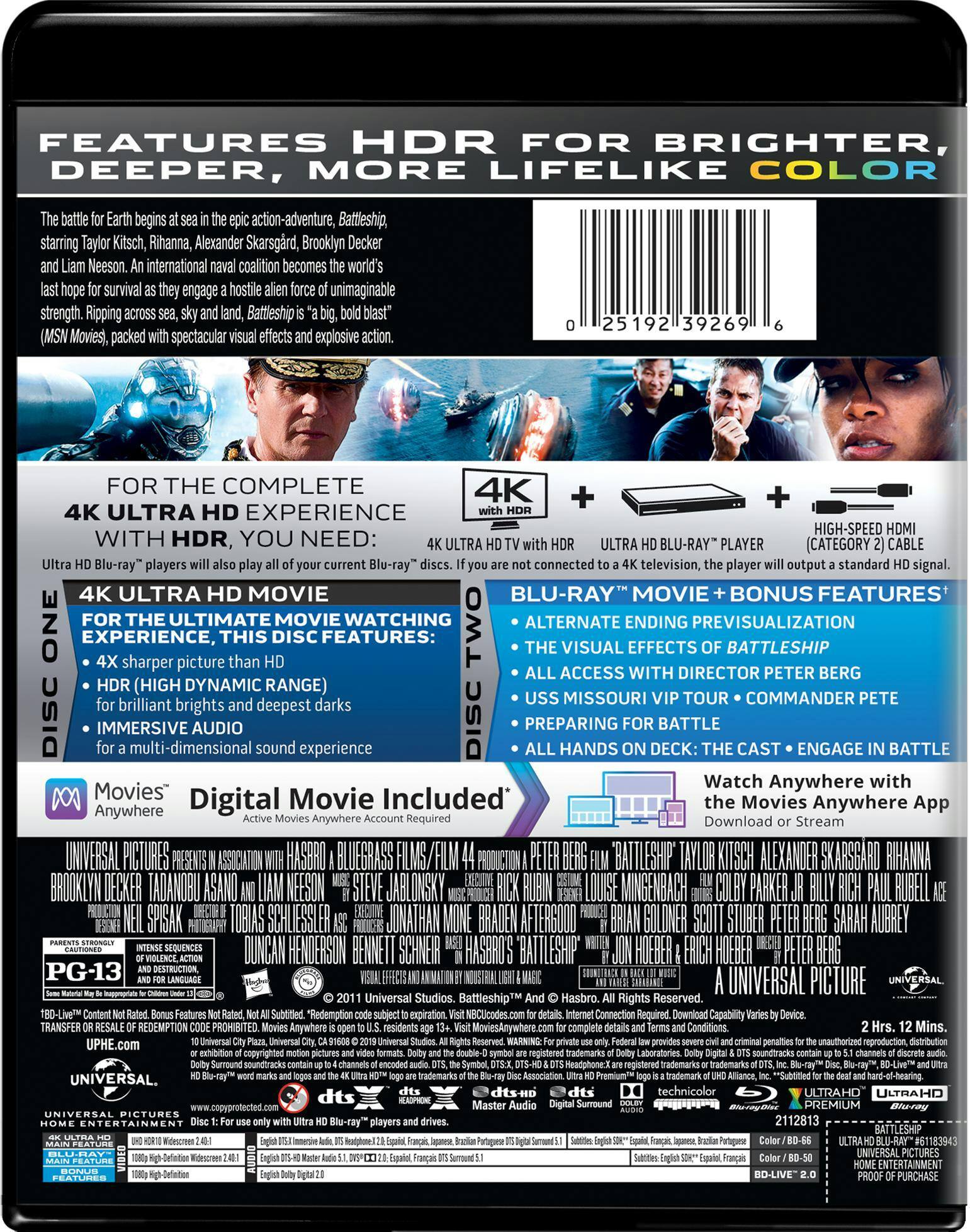 Back. Battleship (4K Ultra HD) [UHD].