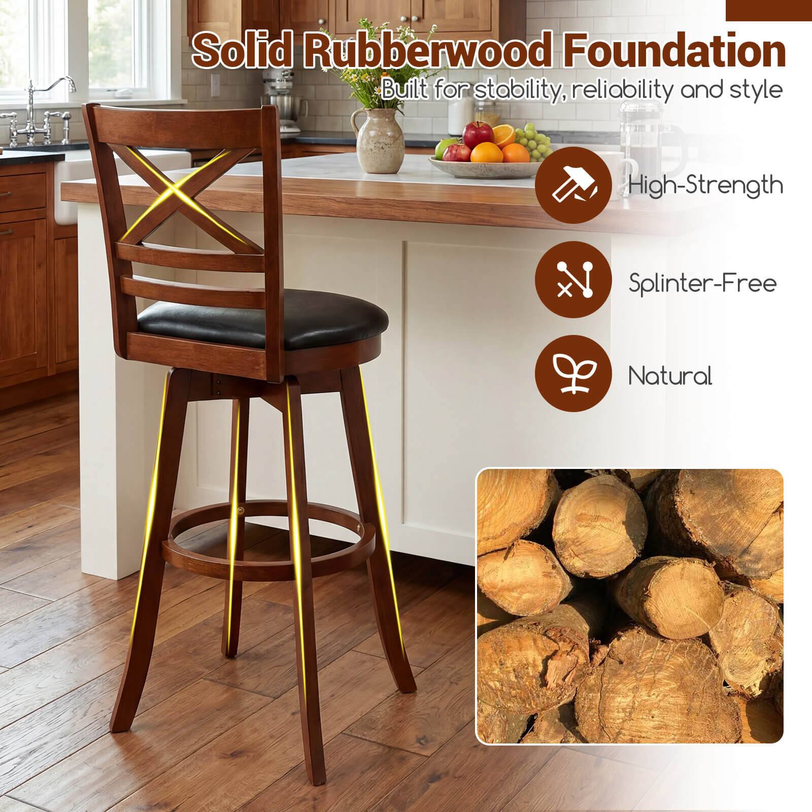 Solid Rubberwood Foundation  
Built for stability, reliability and style  

- High-Strength  
- Splinter-Free  
- Natural