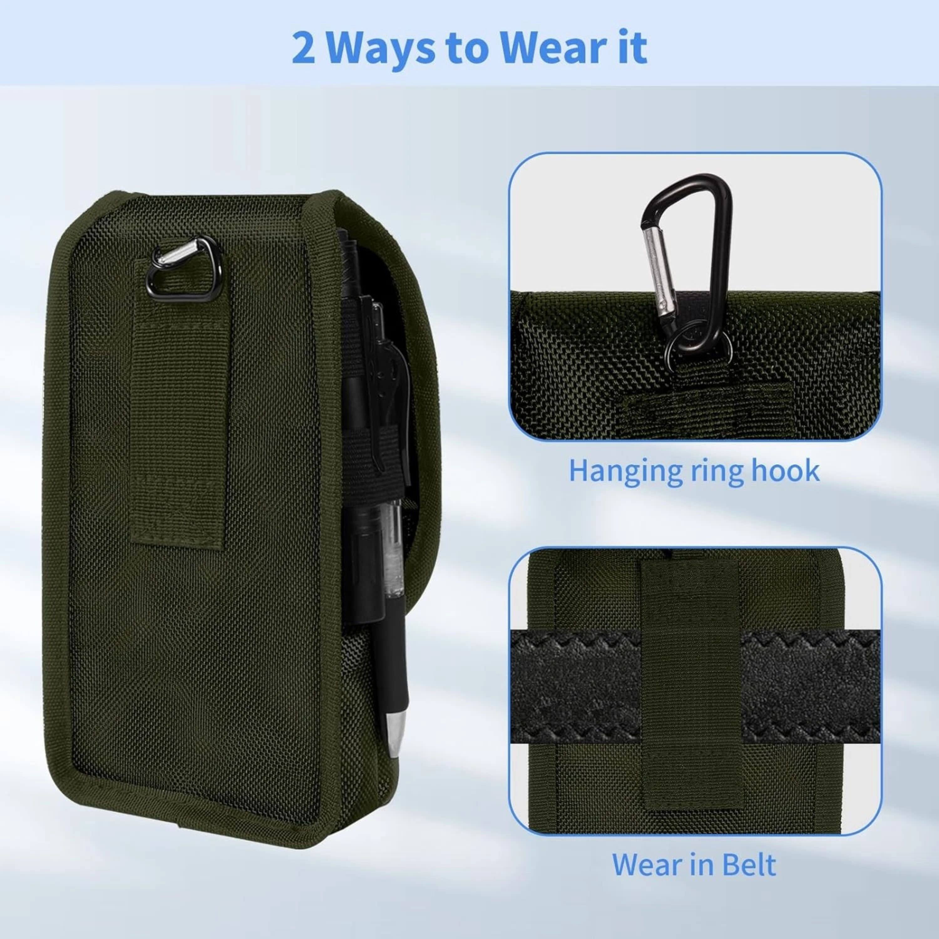 2 Ways to Wear it

Hanging ring hook

Wear in Belt