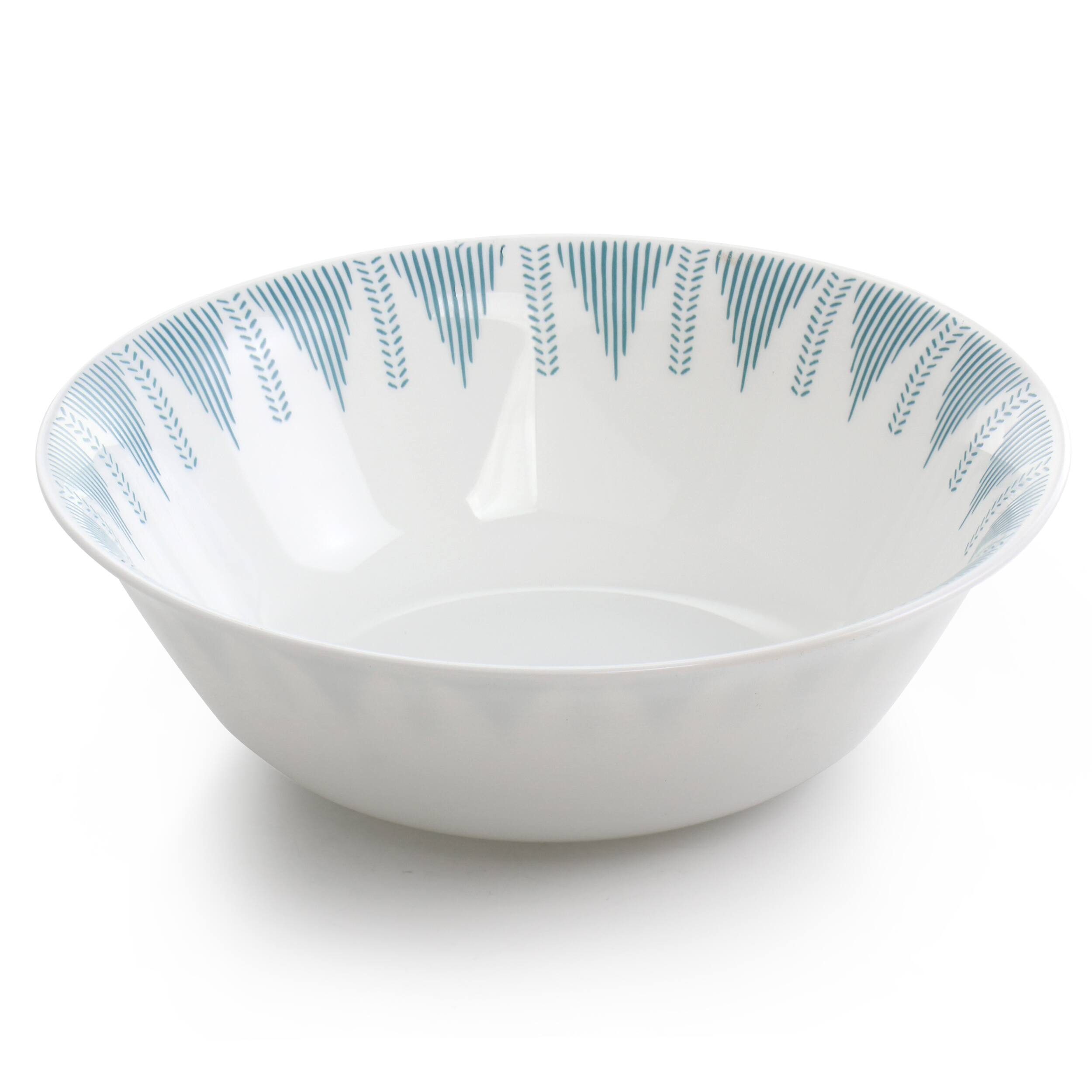 Alt View 1. Gibson - Ultra by Gibson Piper Point 4 Piece 7.5 Inch Round Tempered Opal Glass Bowl Set in Blue - Blue.