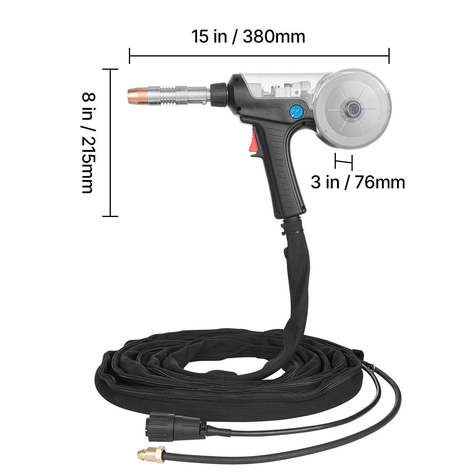 15 in / 380mm  
8 in / 215mm  
3 in / 76mm