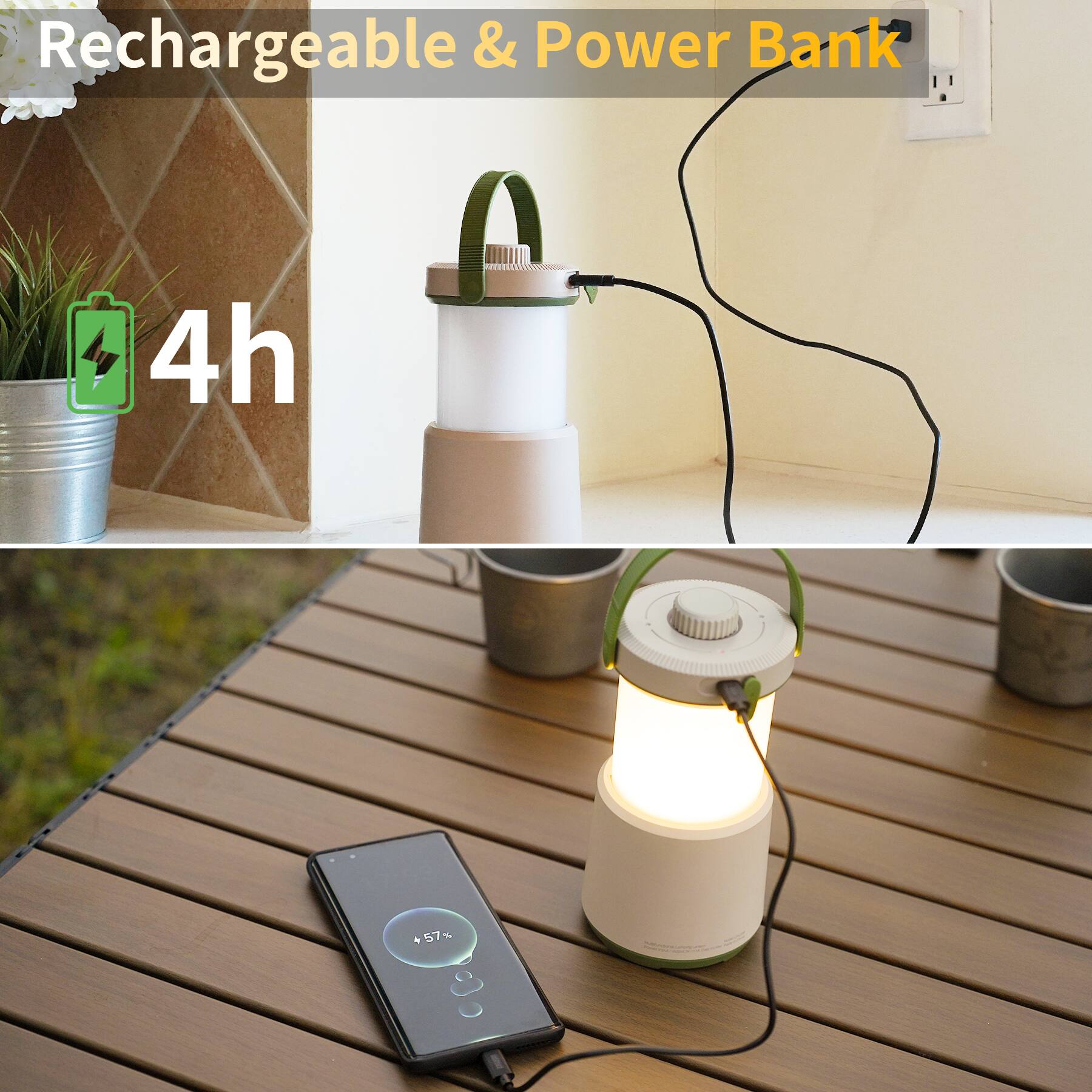 Rechargeable & Power Bank  
4h  
57%