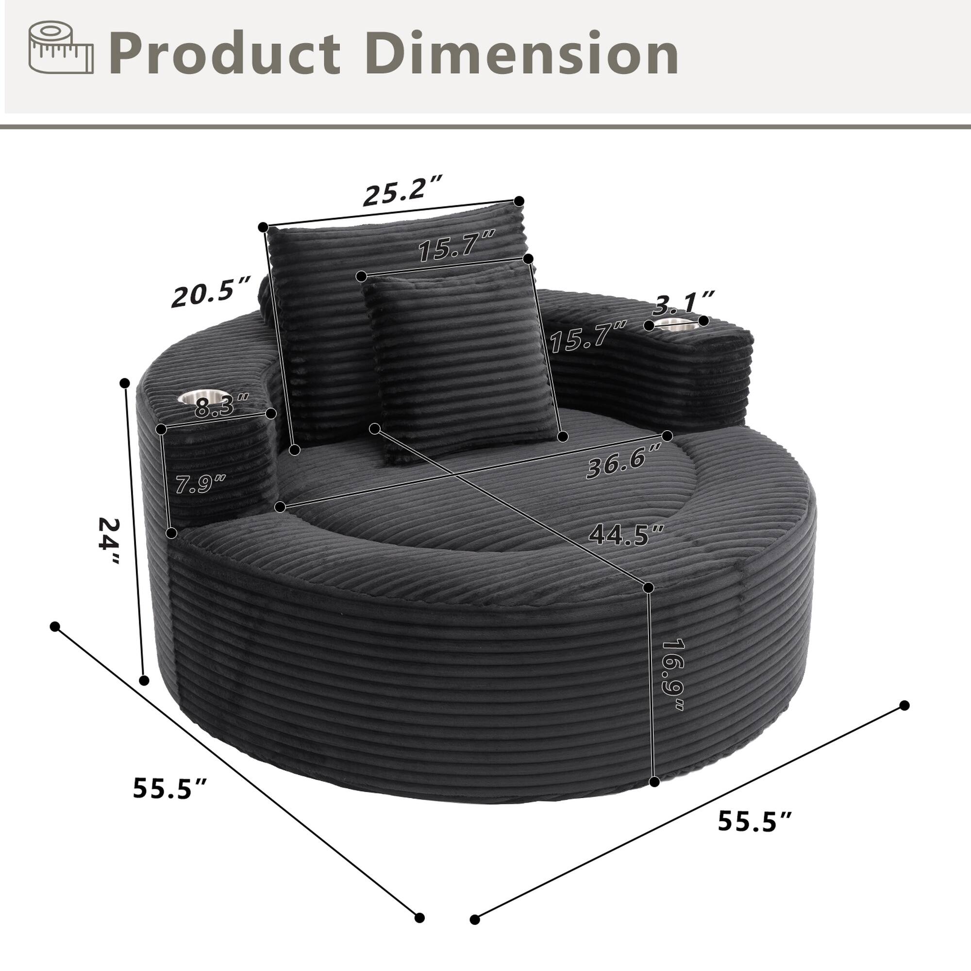 Product Dimension: 20.5" x 25.2" x 15.7" x 3.1" x 15.7" x 24" x 8.3" x 7.9% x 36.6" x 44.5" x 16.9" x 55.5" x 55.5"