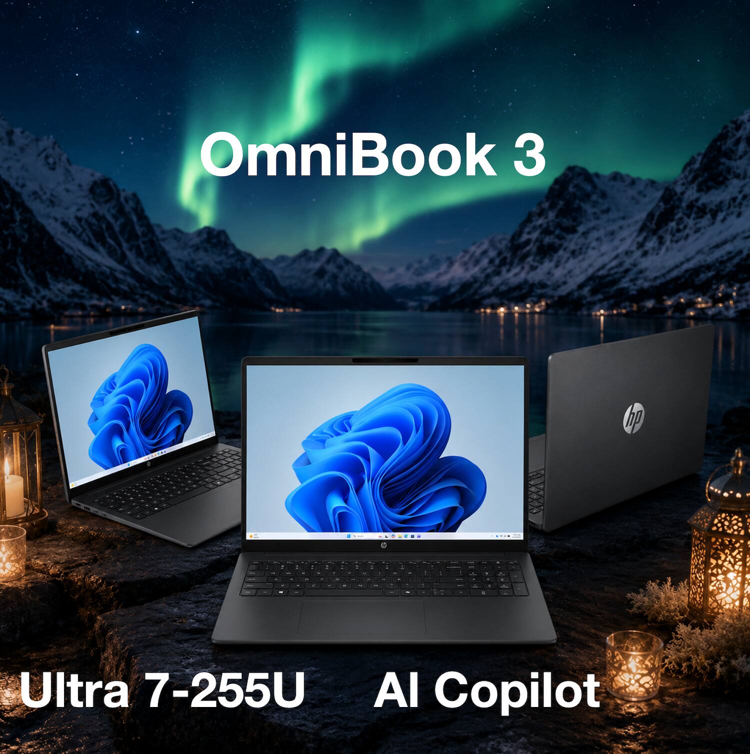 OmniBook 3  
hp  
Ultra 7-255U  
AI Copilot