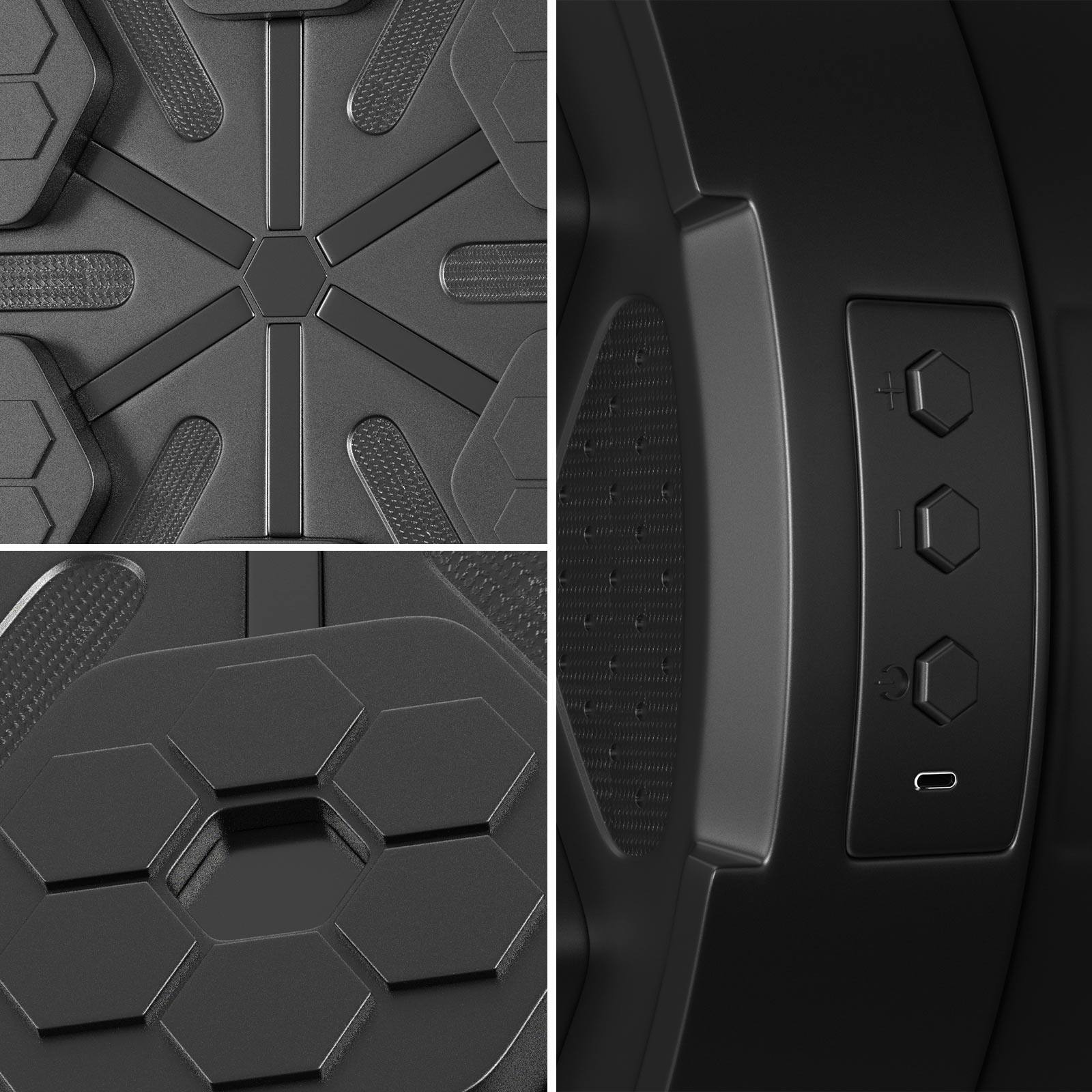 Alt View 7. Topteng - ​​Smart Bluetooth Music Boxing Machine, Wall Mounted Target with Battery, LED Lights, for Adult & Kid Home Fitness - Black.