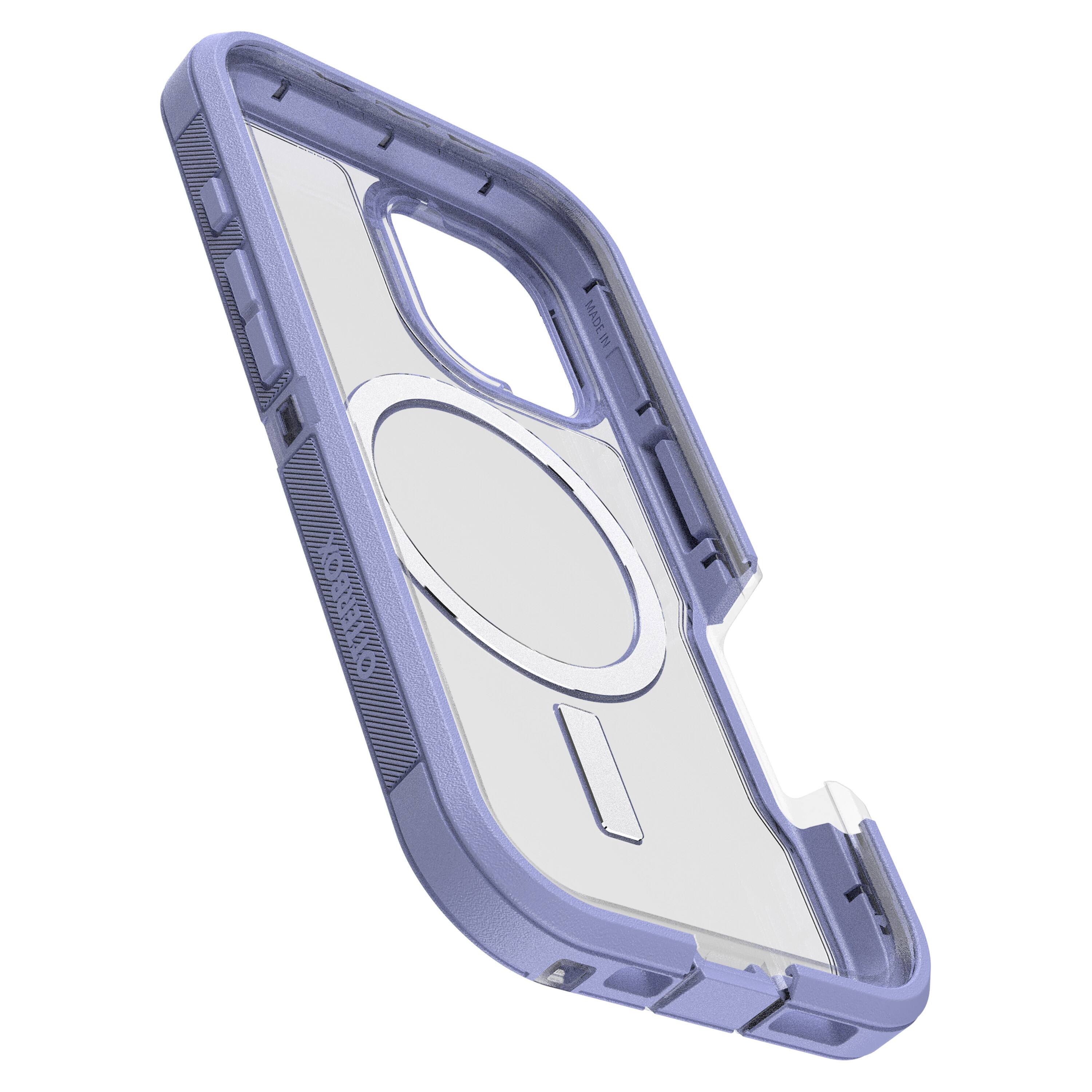 Left. OtterBox - Defender Series Pro XT Hard Shell for MagSafe for Apple iPhone 16 - Lavender Haze.