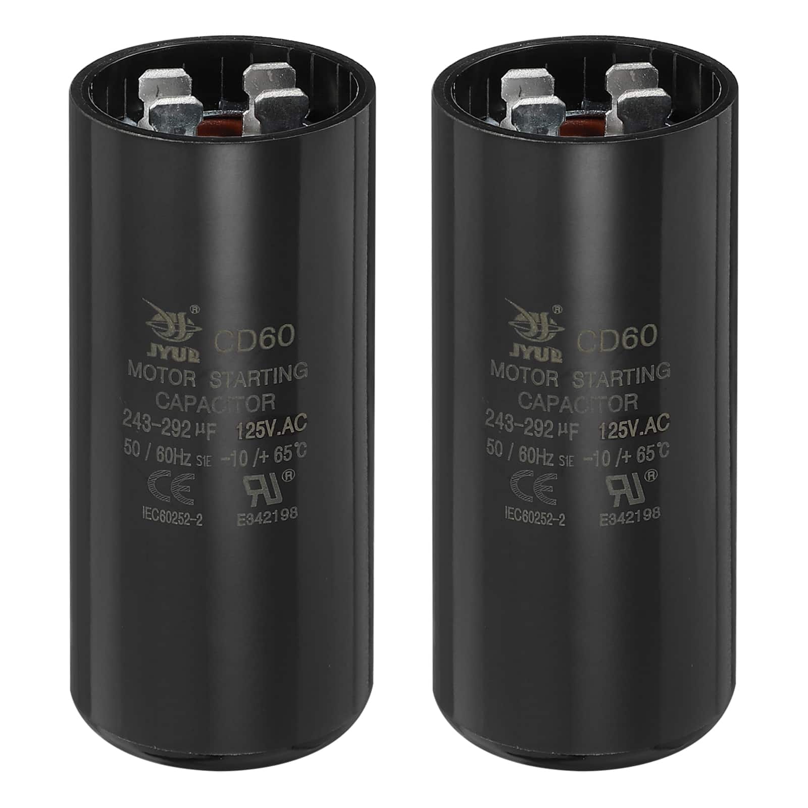 Unique Bargains - 2pcs CD60 Capacitor 243-292 Mfd, 125 VAC Run Motor Start for Electric Fan/Well Pump price history on PriceWatchPro