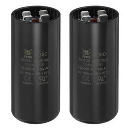 Unique Bargains - 2pcs CD60 Capacitor 243-292 Mfd, 125 VAC Run Motor Start for Electric Fan/Well Pump