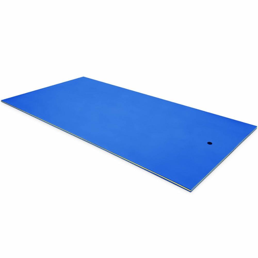Alt View 1. Pefilos - 12 x 6 Feet 3 Layer Floating Water Pad-Blue, Folding Thick Exercise with Carrying Handles for MMA, Yoga Mat - Blue.