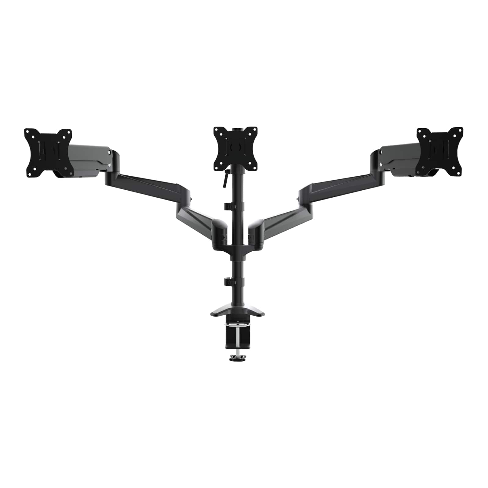 Alt View 1. HUANUO - Triple Monitor Desk Mount with Gas Spring Arms - Black.