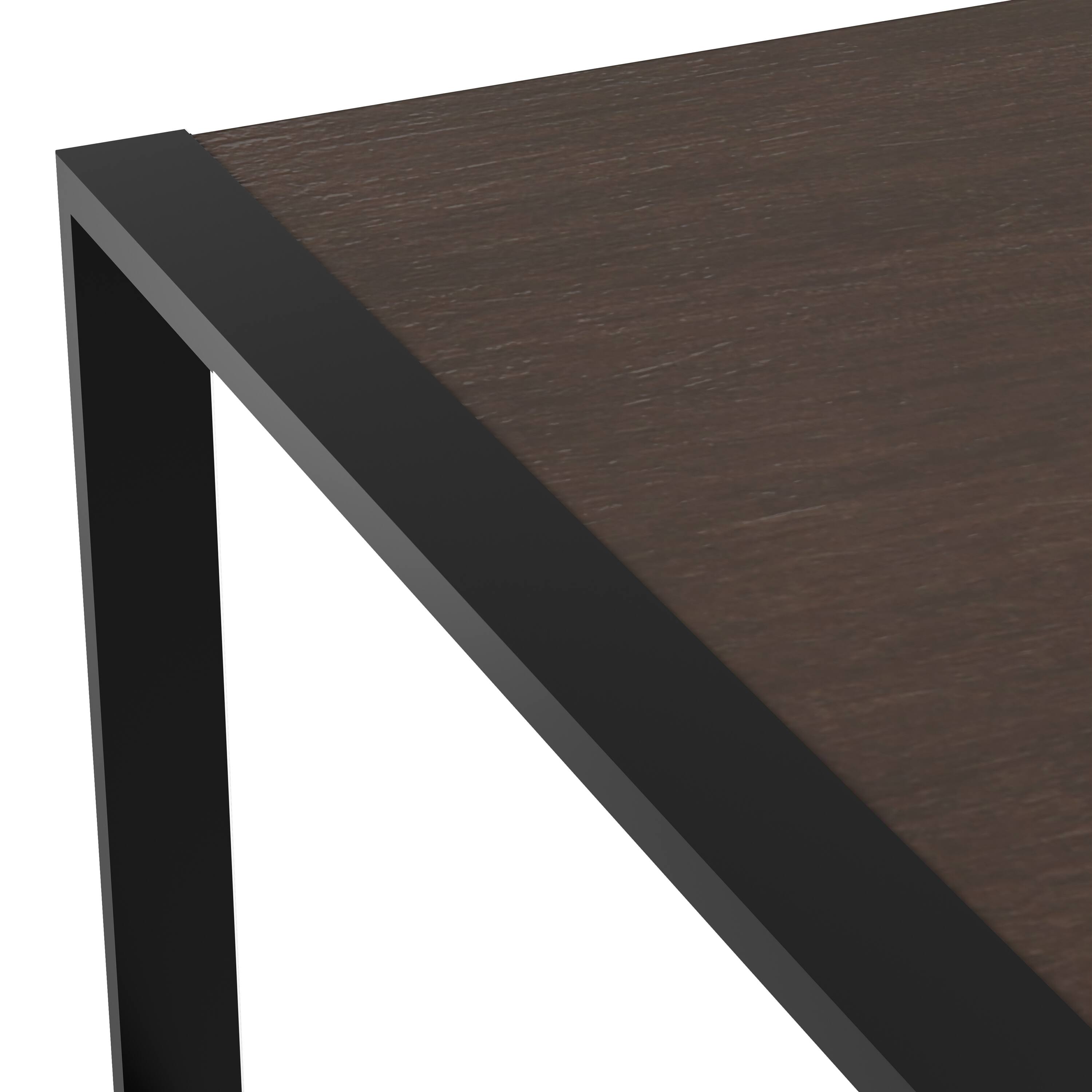 Alt View 4. Simpli Home - McKenzie 66 inch x 40 inch Rectangle Modern Industrial Dining Table in Smoky Grey - Smoky Grey.