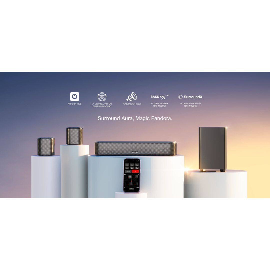 Ultimea Aura A30 5.1 Channel Soundbar with Smart App Controls