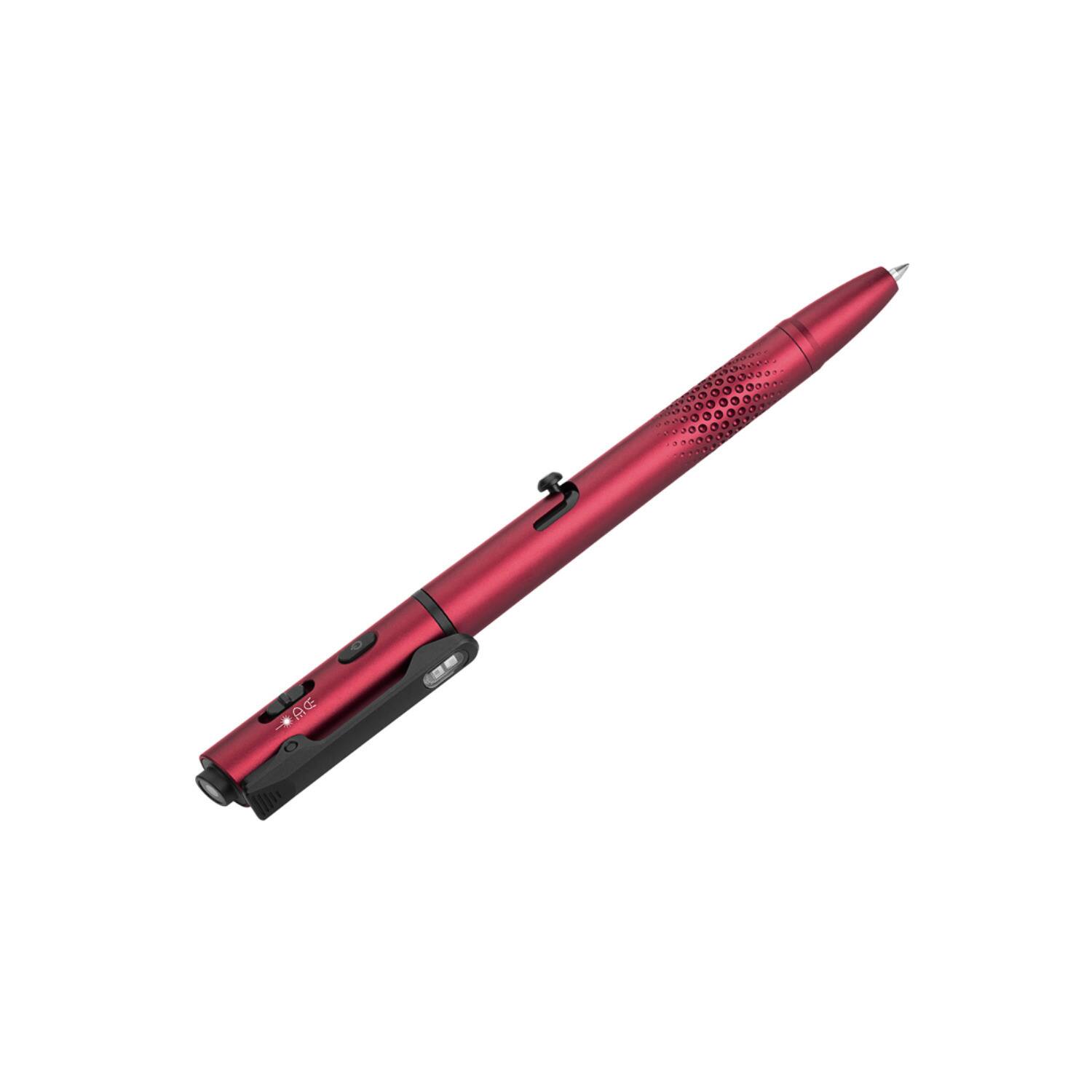 Left. OLIGHT - OLIGHT O'Pen 3 Multifunctional Pen Light with 120 Lumens (Wine Red).