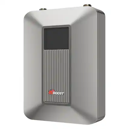 Front. HiBoost - Home Pro In-Building Cellular Signal Booster for Home and Office up to 4000 Sq Ft, 5G, F10GIB5SBTW - Silver.