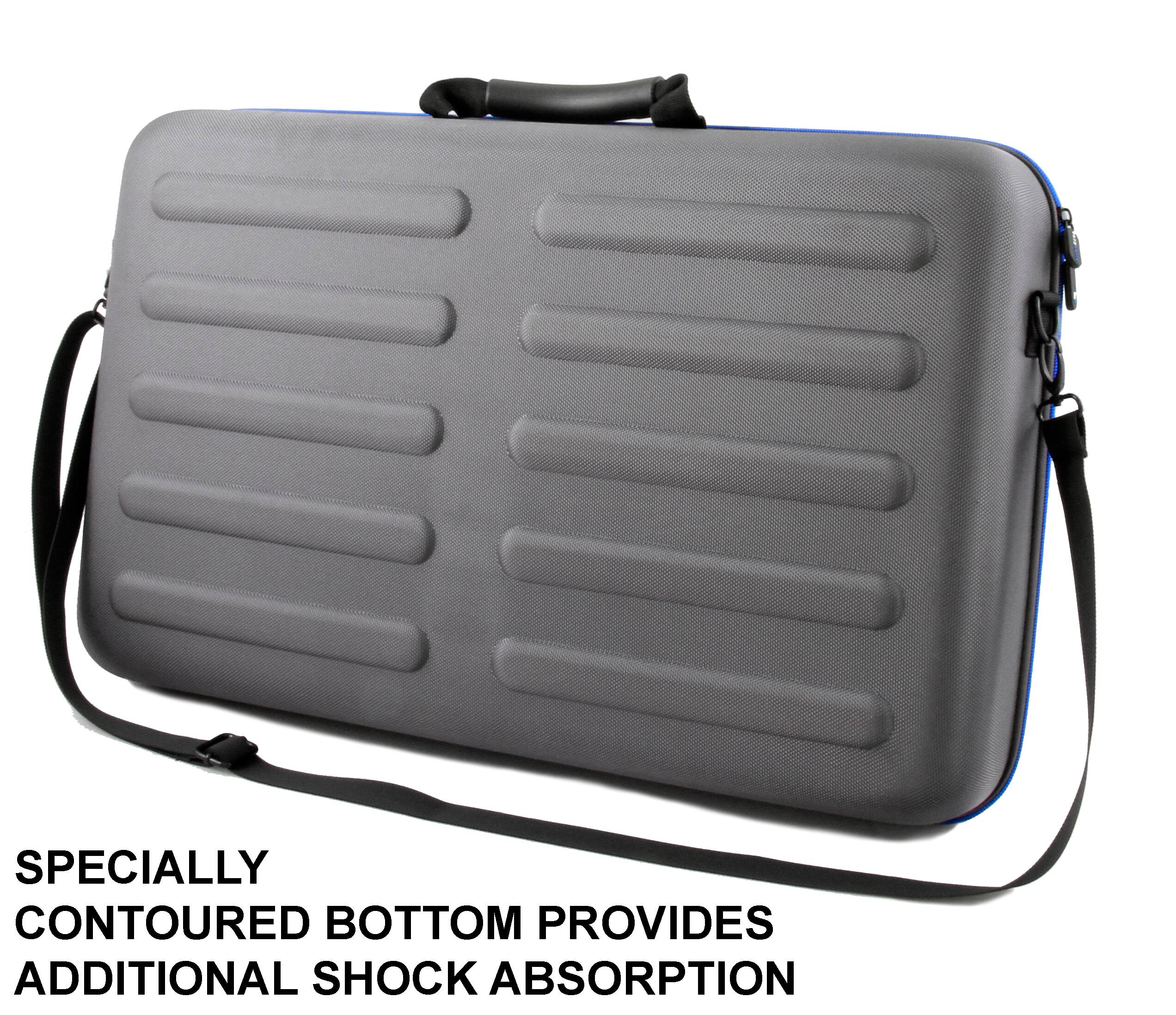 Specially contoured bottom provides additional shock absorption.